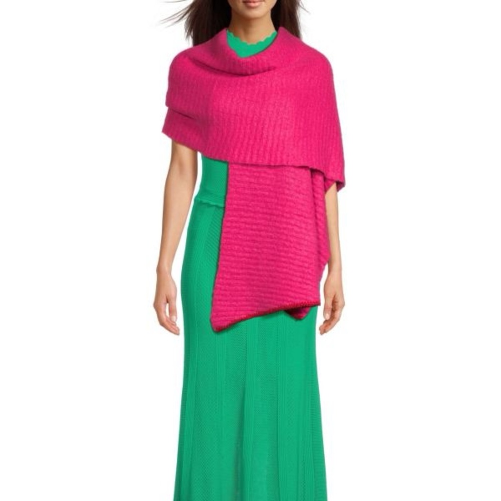 Marcus Adler Fuchsia Pink Textured Scarf